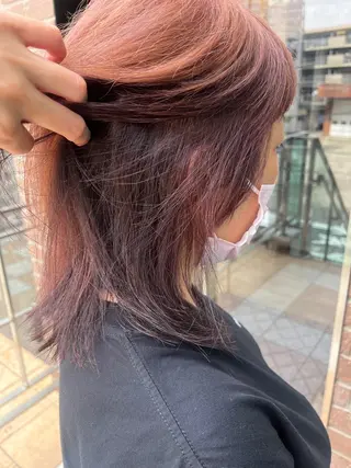 ミディアム カラー メンズ 久木原 ゆりのヘアスタイル
