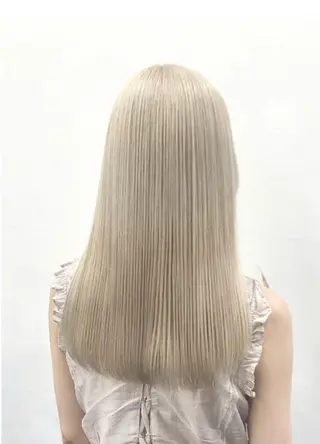 セミロング カラー ブリーチ　ハイトーン 特化🌈フジタハルキのヘアスタイル
