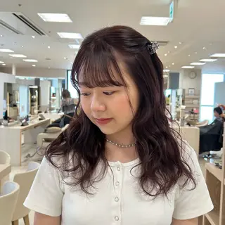 ロング カラー ヘアアレンジ/ベー ジュchiakiのヘアスタイル