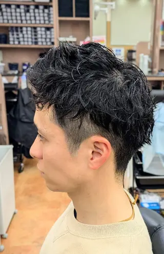 ショート パーマ 理容プラージュ燕三条 福井のヘアスタイル