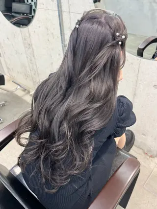 ロング カラー パーマ ヘアアレンジ メンズ キッズ 💖オタク美容師 ꒰ঌ♡モモ♡໒꒱のヘアスタイル