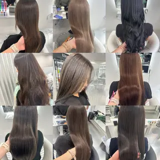 セミロング カラー Tsgumi /京都/ハイトーンのヘアスタイル