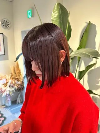 ミディアム カラー HANAME 原宿美容室のヘアスタイル