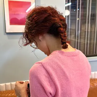 セミロング カラー MUKU リカのヘアスタイル