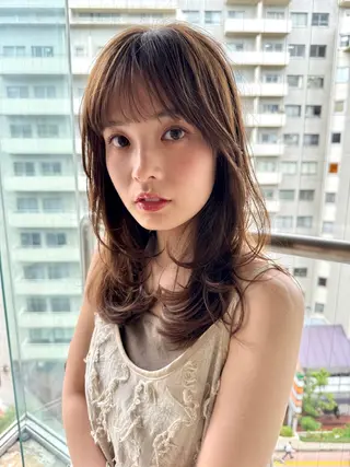 ミディアム 清水 陽成のヘアスタイル