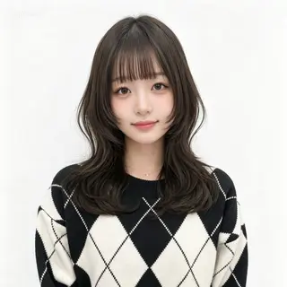 ロング 韓国レイヤー/ボブ /ジュンエイのヘアスタイル