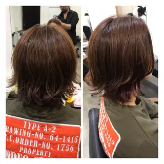 ショート カラー ヘアアレンジ 烏山 達也のヘアスタイル