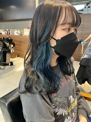 ロング カラー ヘアアレンジ キッズ ネイル マツエク・マツパ アイブロウ 透明感カラー🤎 ゆりのヘアスタイル