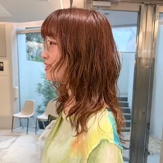 ミディアム パーマ レイヤーカット🪄 ヘアセット🪄シホのヘアスタイル