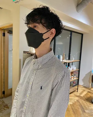 パーマ メンズ io濱川 遥のヘアスタイル