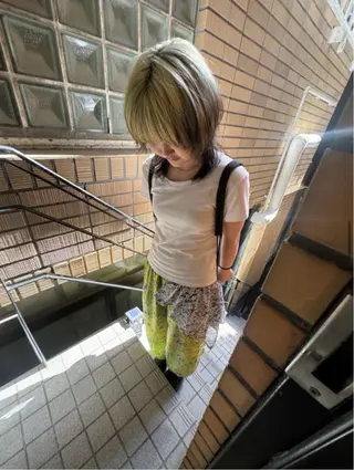 ミディアム カラー ヘアアレンジ BROWN nakano所属・mina 🐈‍⬛ ラフな似合わせヘアのヘアスタイル