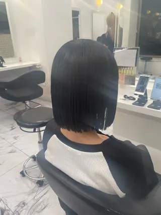 ミディアム 透明感🤍レイヤー ベージュ‎🤍ピンクのヘアスタイル