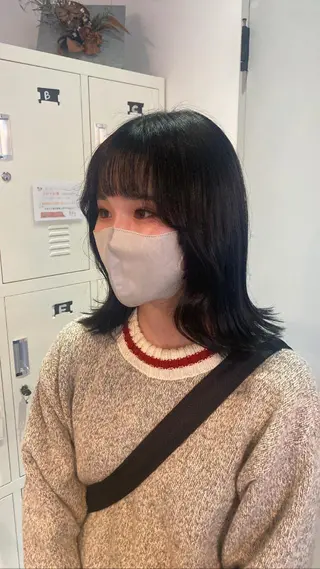 ミディアム FERIA池田 石田較貴のヘアスタイル