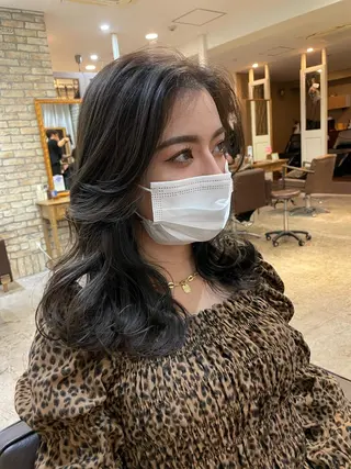 ミディアム カラー ヘアアレンジ 髪質改善特化 🫧松野力也のヘアスタイル