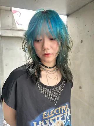 ミディアム 似合わせカット ハイトーン/北村優人のヘアスタイル