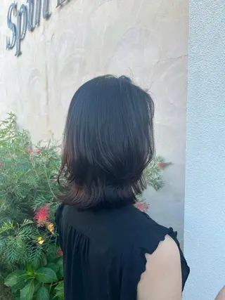 ミディアム 岡本 かのんのヘアスタイル