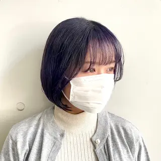 ミディアム カラー ショート/ボブ/ 透明感カラー/ほのかのヘアスタイル