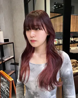 ロング カラー yuuri🎀/大宮 /韓国ヘア/レイヤーのヘアスタイル