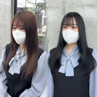 ロング mei / レイヤー 顔まわり 🤍のヘアスタイル