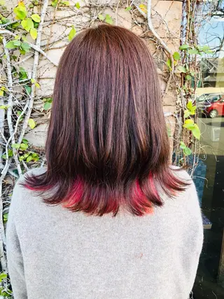 セミロング カラー 藤本 あすかのヘアスタイル