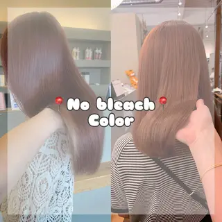 セミロング カラー ハイトーン職人💗 松本輝美のヘアスタイル