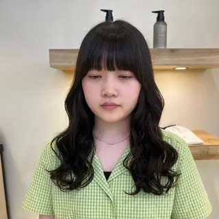 ミディアム 🌙コテ巻き風パーマ 🌙菜月のヘアスタイル