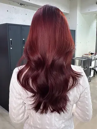 ロング カラー Airi 韓国y2k ハイレイヤーのヘアスタイル