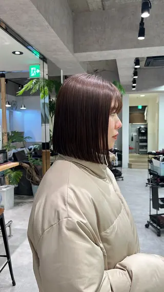 ショート パーマ 透明感カラー/ボブ / MARIE🍇のヘアスタイル