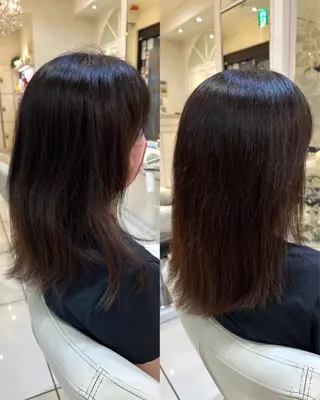 セミロング ツヤ重視 ワンカラー🫧Mioのヘアスタイル