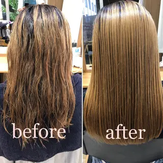 ロング 酸性縮毛矯正　美髪 特化サロン　八百村のヘアスタイル