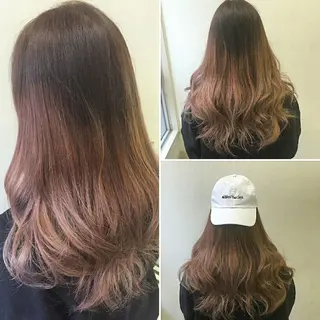 セミロング ロング カラー パーマ 100%髪質改善特化 TRUNSのヘアスタイル