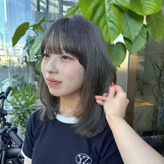 ミディアム カラー aoi /パーマ /まるみショートのヘアスタイル