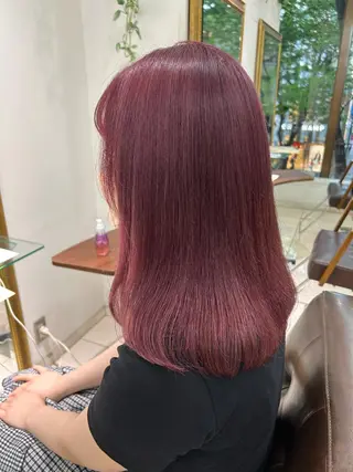 セミロング カラー 透明感カラー 古山 結季🌙🖤のヘアスタイル