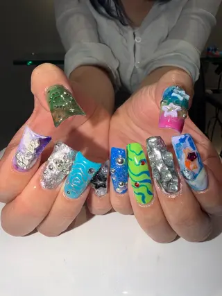 ネイル 🎵AIRI/ヘアー ⭐︎アートネイル🪽のネイルデザイン