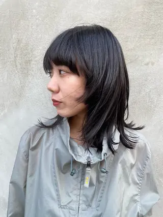 ミディアム なかの りなのヘアスタイル