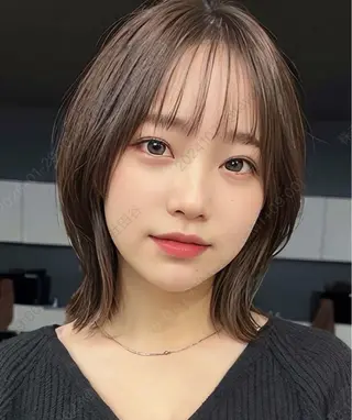 ミディアム 泉山 花音のヘアスタイル