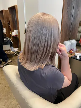 ミディアム カラー 【完全個室】髪質改善 暖色カラー/山崎唯奈のヘアスタイル