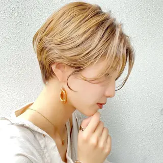 ショート カラー 神戸ボブ✂️ ioe三宮/田 伸佳のヘアスタイル