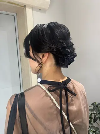 ミディアム ヘアアレンジ ナチュラル×色気パ ーマ 渋谷/マナミのヘアスタイル