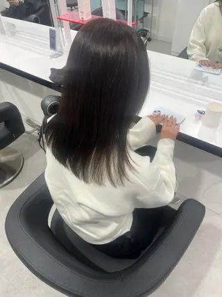 セミロング カラー みう/仙台/暖色/ 艶髪/顔周りカット/のヘアスタイル