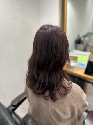 セミロング カラー Agu hair trico 久喜3号所属・ハイトーン&透明感 カラー☘️片山優陽のヘアスタイル