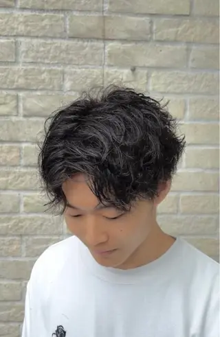 メンズ 成瀬スパイラル パーマ清水大隼のヘアスタイル