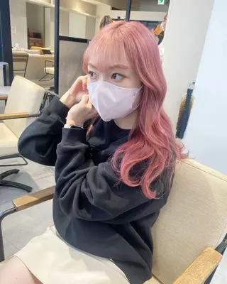 セミロング カラー ayaka🫧 梅田ダブルカラーのヘアスタイル