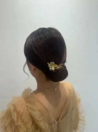 セミロング ヘアアレンジ ふわモテ/艶カラー yuki♡♡のヘアスタイル