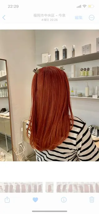 ロング カラー HITOMI 福岡パーマのヘアスタイル