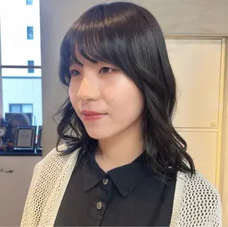 ミディアム カラー 似合わせカラー×髪質 改善伏見/RIONAのヘアスタイル