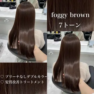 カラー 🤍ブリーチなし ブラウンhimi🤍のヘアスタイル