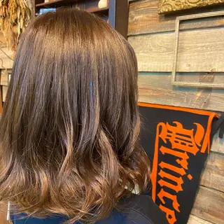 ミディアム カラー 川崎 かなでのヘアスタイル