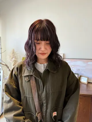 ミディアム カラー nishihama nanaのヘアスタイル