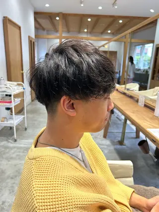 ショート パーマ メンズ 佐藤 悠生 メンズパーマ.カットのヘアスタイル